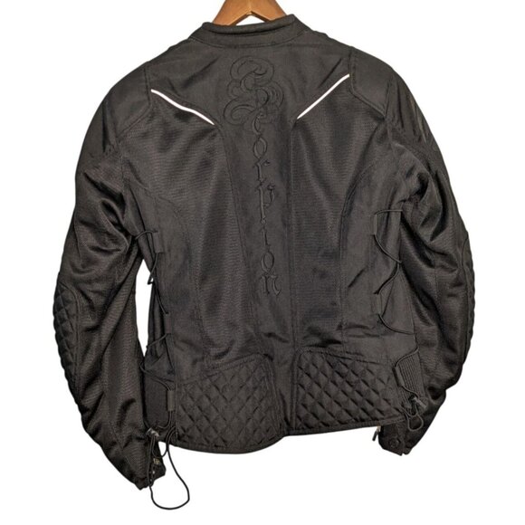 Scorpion Exo Women Blk Motorcycle Jacket Lg Quilted Zippered Cuffs liner - Picture 10 of 16